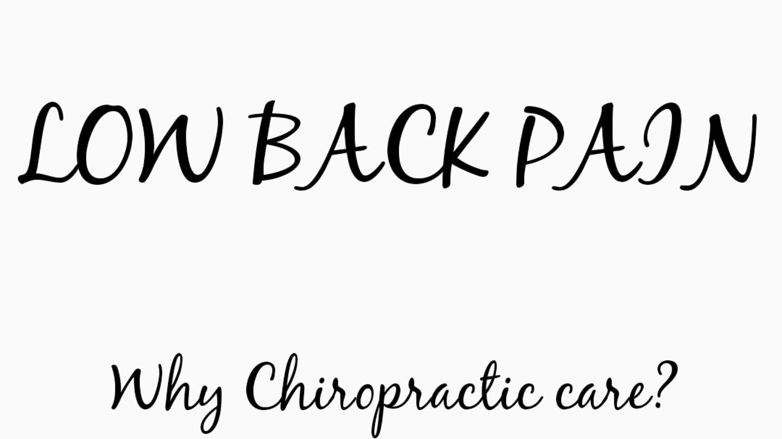 Low Back Pain